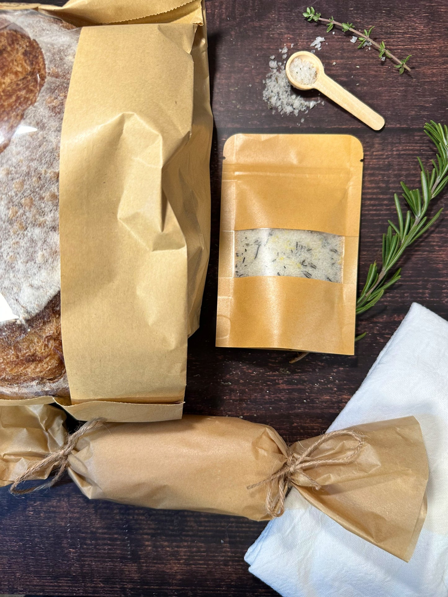 Artisan Bread, Compound Butter, and Infused Sea Salt Bundle